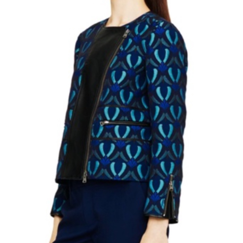 CLUB MONACO Aubrey Jacket in Size 0 (Navy Print)